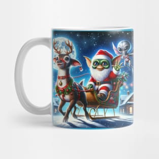 Christmas Gremlin and Alien Mug